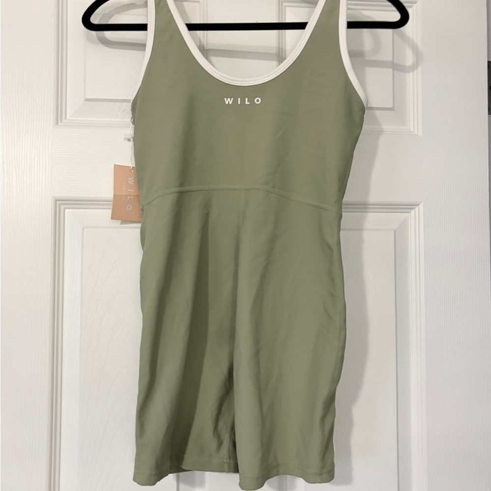 NWT Wilo Green Short Ribbed Romper S - Picture 4 of 4